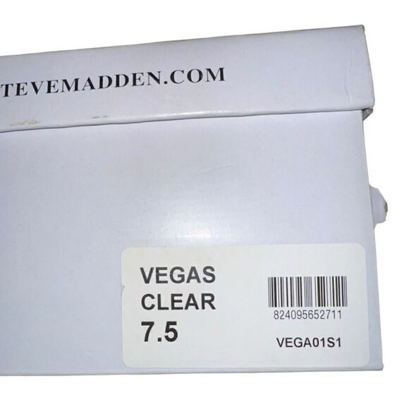Steve Madden Vegas Clear Heeled Shoes 7.5 - Picture 6 of 6